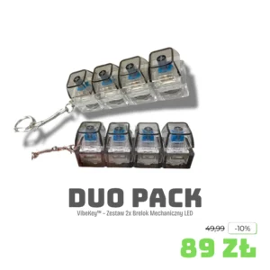 VibeKey™ Duo Pack – Zestaw 2x Brelok Mechaniczny LED